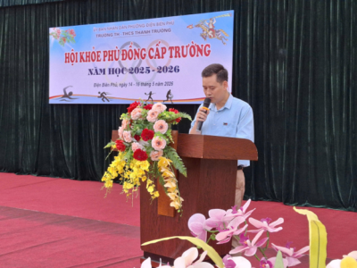 TRƯỜNG TH-THCS THANH TRƯỜNG TỔ CHỨC THÀNH CÔNG                                       HỘI KHỎE PHÙ ĐỔNG CẤP TRƯỜNG NĂM HỌC 2025 – 2026