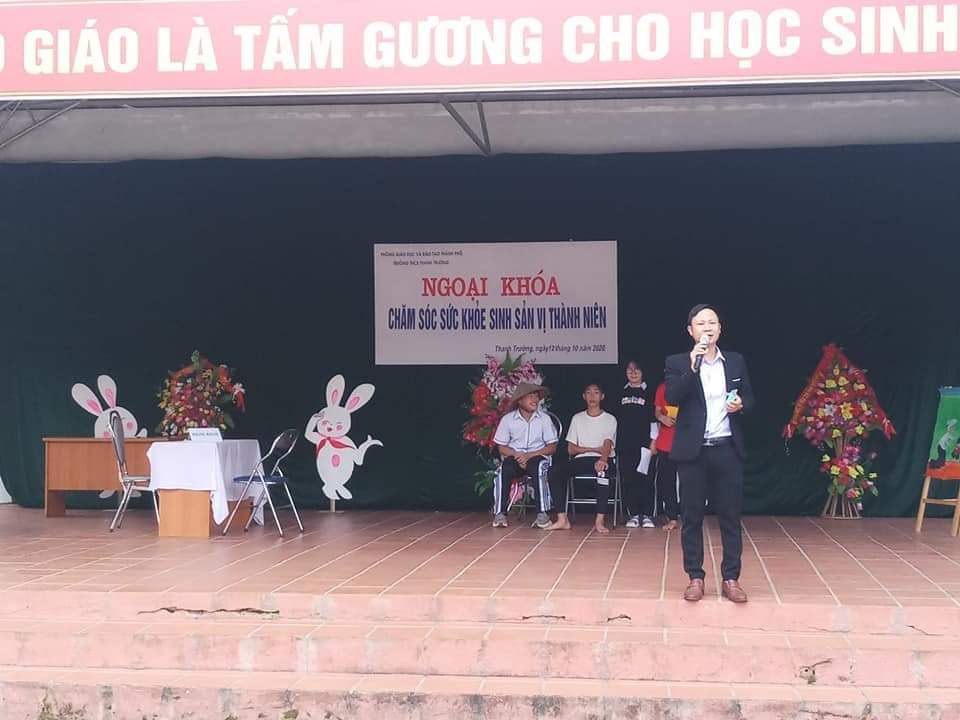 TRƯỜNG TH-THCS THANH TRƯỜNG KẾT HỢP VỚI TRUNG TÂM Y TẾ THÀNH PHỐ TỔ CHỨC BUỔI SINH HOẠT CÂU LẠC BỘ VỀ  CHĂM SÓC SỨC KHỎE SINH SẢN VỊ THÀNH NIÊN